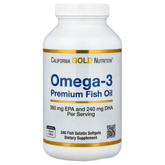 California Gold Nutrition, Omega-3, Premium Fish Oil, 240 Fish Gelatin Softgels - USA MEGA SHOP