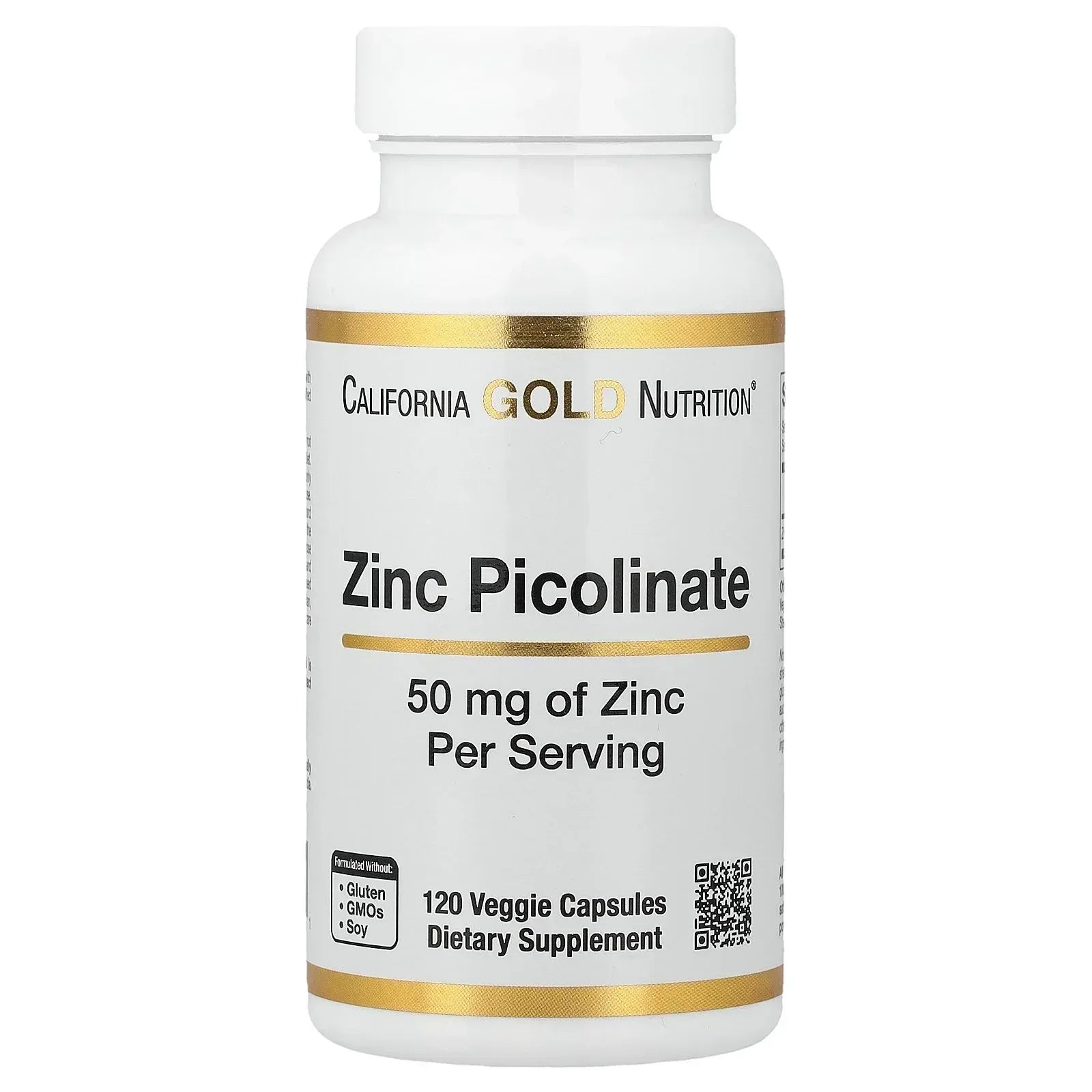 California Gold Nutrition, Zinc Picolinate, 50 mg, 120 Veggie Capsules - USA MEGA SHOP