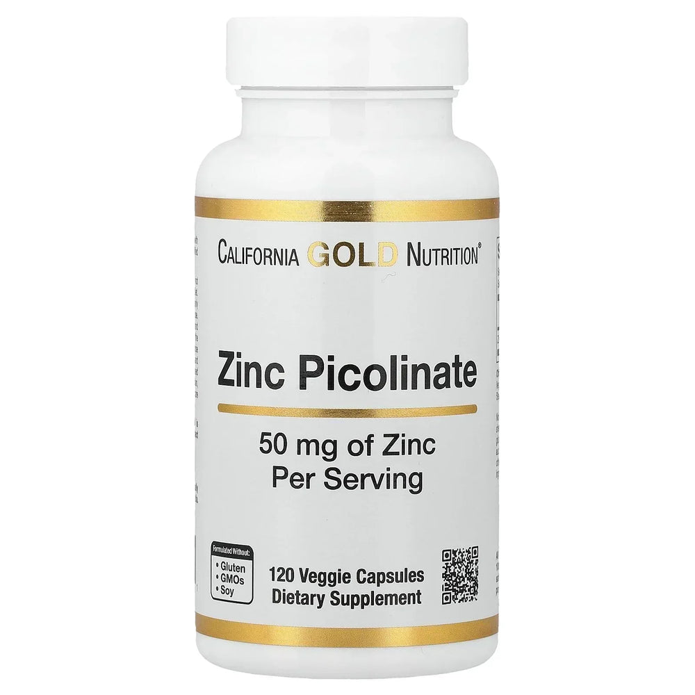 California Gold Nutrition, Zinc Picolinate, 50 mg, 120 Veggie Capsules - USA MEGA SHOP