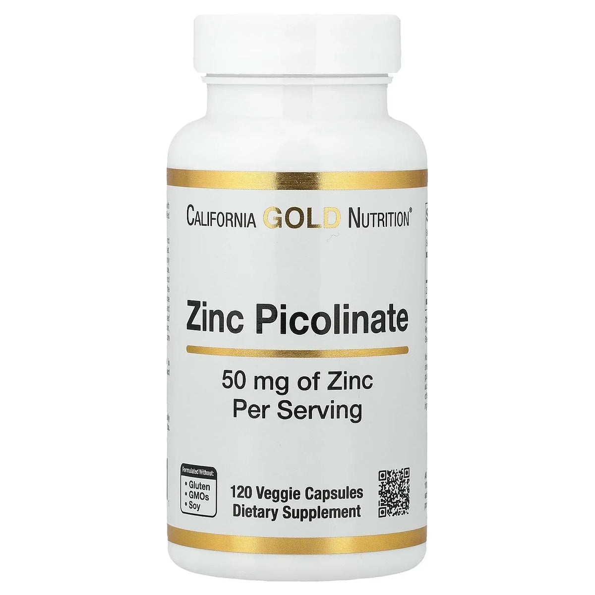 California Gold Nutrition, Zinc Picolinate, 50 mg, 120 Veggie Capsules - USA MEGA SHOP