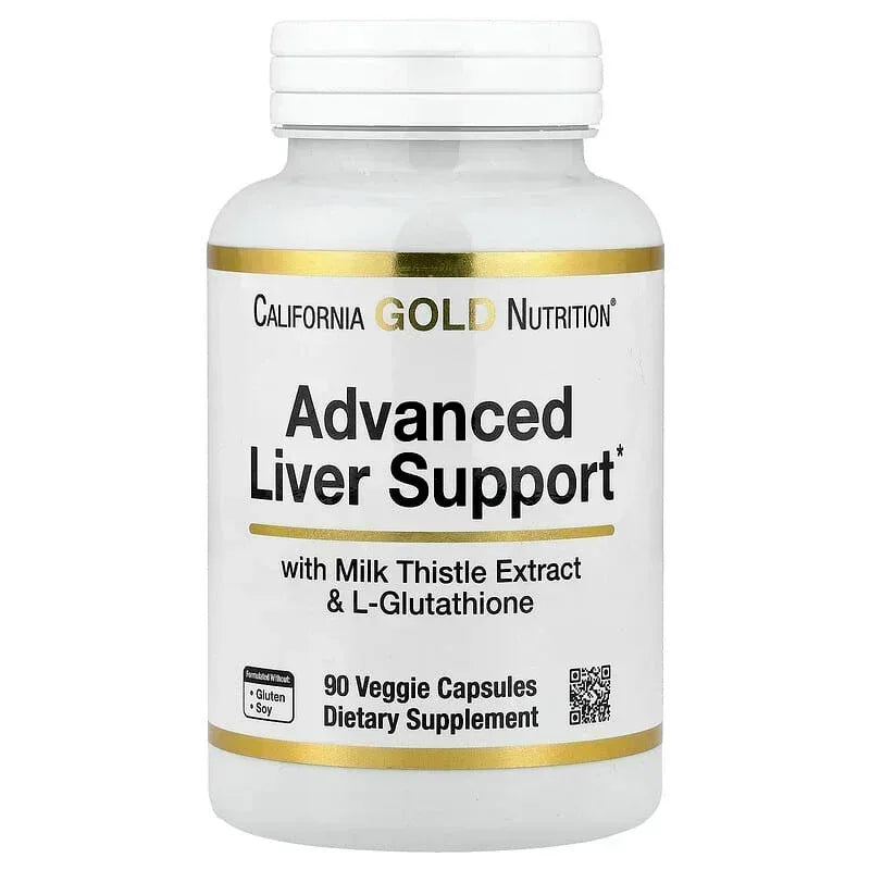 California Gold Nutrition, Advanced Liver Support with Milk Thistle Extract, L-Glutathione, Alpha Lipoic Acid, and Grape Seed Extract, 90 Veggie Capsules