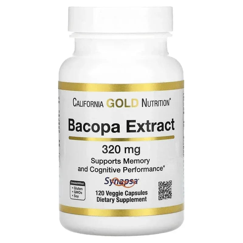 California Gold Nutrition, Bacopa Extract, 320 mg, 120 Veggie Capsules