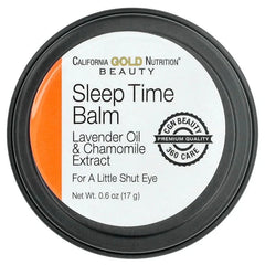 California Gold Nutrition, Beauty, Sleep Time Balm, Lavender & Chamomile, 0.6 oz (17 g) - USA MEGA SHOP