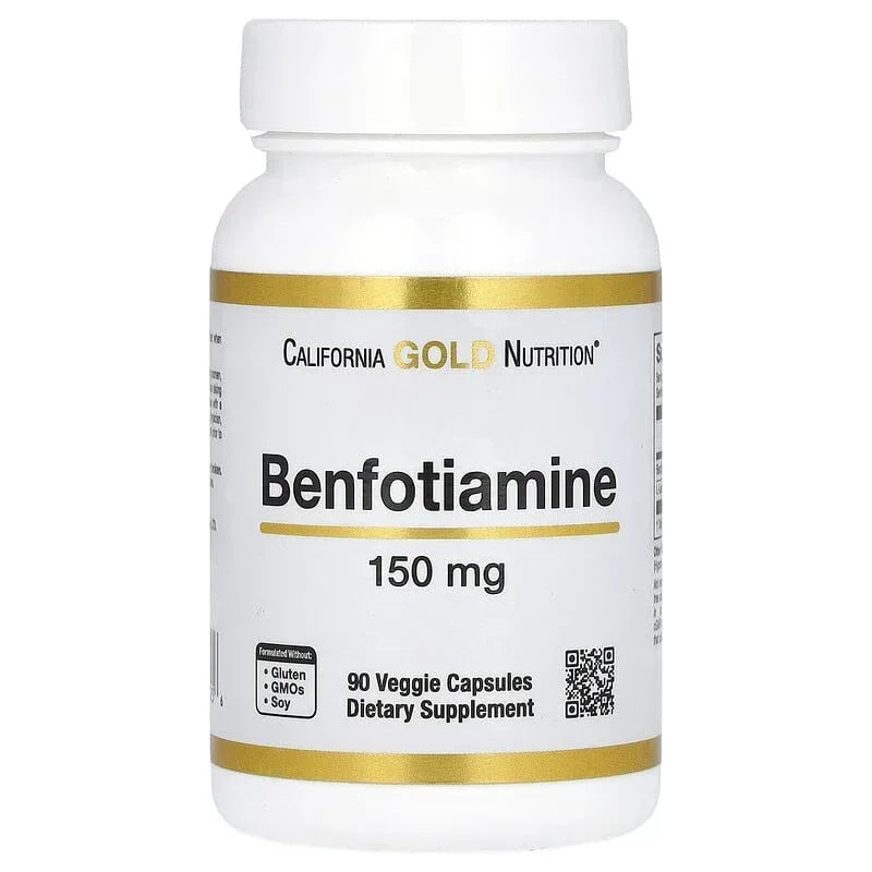 California Gold Nutrition, Benfotiamine with L-Leucine, 90 Veggie Capsules