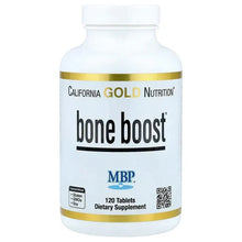 Bone Boost supplement bottle with California Gold Nutrition label, 120 tablets