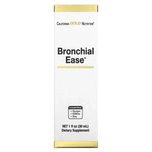 Dietary supplement box for Bronchial Ease, 1 fl oz, with gold trim