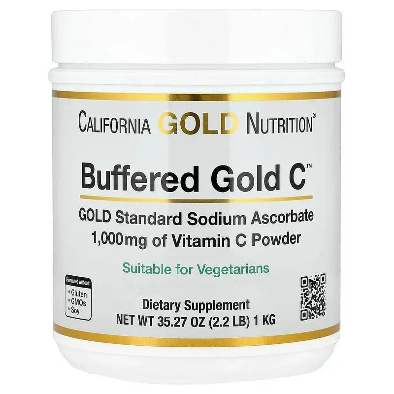 California Gold Nutrition, Buffered Gold C™, Non-Acidic Vitamin C Powder, Sodium Ascorbate