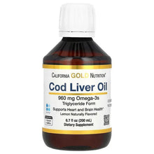 Cod liver oil supplement bottle with white cap and yellow label
