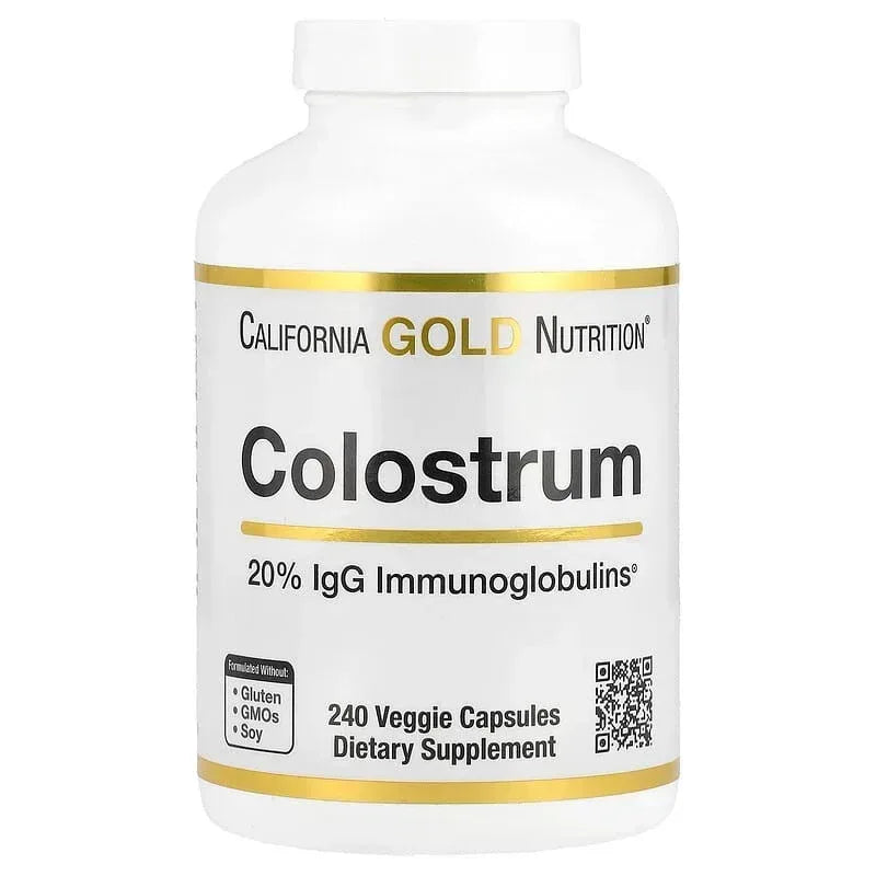 California Gold Nutrition, Colostrum with 20% IgG Immunoglobulins, 240 Veggie Capsules