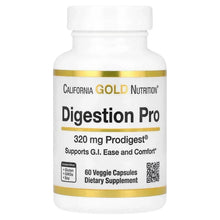 Digestion Pro dietary supplement bottle, 320 mg label with 60 veggie capsules