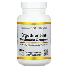California Gold Nutrition ergothioneine mushroom complex supplement bottle, front label
