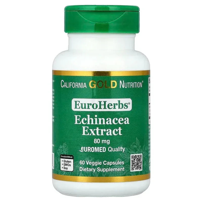 California Gold Nutrition, EuroHerbs™, Echinacea Herb Extract, Euromed Quality, 80 mg