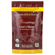 California Gold Nutrition Fungiology Lion's Mane certified organic powder pouch
