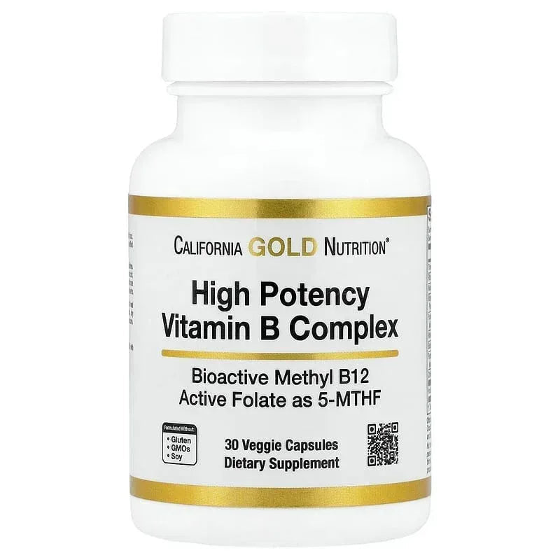 California Gold Nutrition, High Potency Vitamin B Complex with Methyl Folate & Methyl B12