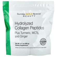 Hydrolyzed collagen peptides supplement pouch with turmeric, MCTs, and ginger