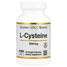 California Gold Nutrition L-Cysteine bottle, 500 mg, 60 veggie capsules