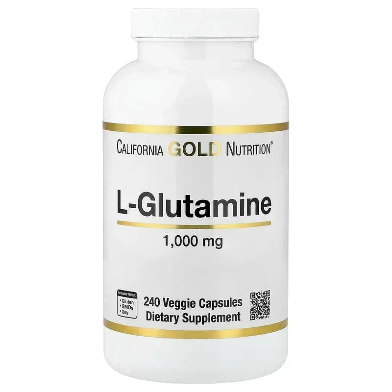 California Gold Nutrition, L-Glutamine, 1,000 mg, 240 Veggie Capsules