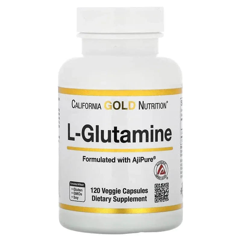 California Gold Nutrition, L-Glutamine, AjiPure, 120 Veggie Capsules (500 mg per Capsule) - USA MEGA SHOP