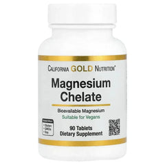 California Gold Nutrition, Magnesium Chelate with Calcium, 90 Tablets - USA MEGA SHOP