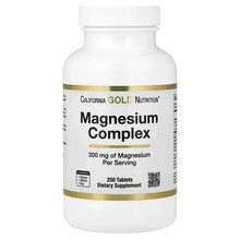 Magnesium Complex supplement bottle, front label with 300 mg per serving
