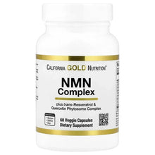California Gold Nutrition NMN Complex bottle with veggie capsules label