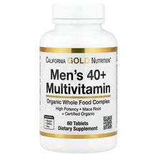 Men’s 40+ multivitamin supplement bottle, 60 tablets, front label view