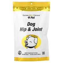 Dog hip & joint soft chews pouch front label with dog icon