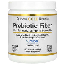 Prebiotic fiber supplement jar with front label, unflavored Sunfiber powder 6.7 oz