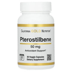 California Gold Nutrition, Pterostilbene, 50 mg, 30 Veggie Capsules - USA MEGA SHOP