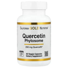 Quercetin phytosome bottle front label, 250 mg, 60 veggie capsules