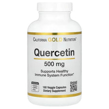 California Gold Nutrition Quercetin 500 mg veggie capsules bottle, front label