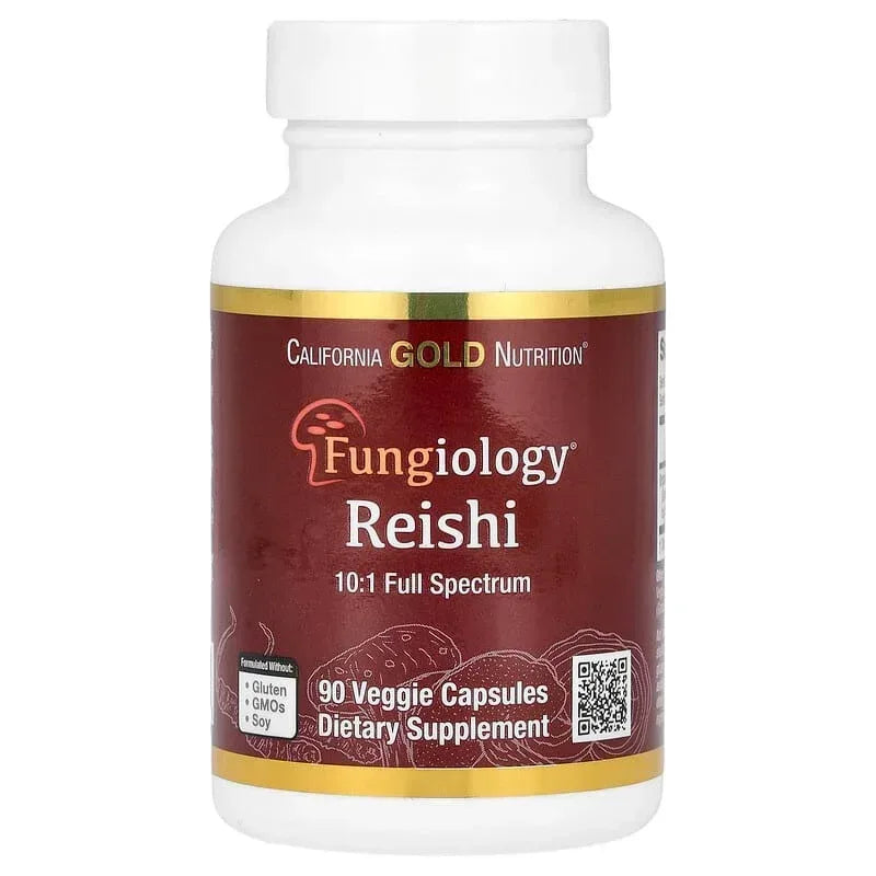 California Gold Nutrition, Reishi (Ganoderma lucidum), Full Spectrum, Certified Organic, 90 Veggie Capsules (600 mg Per Veggie Capsule)