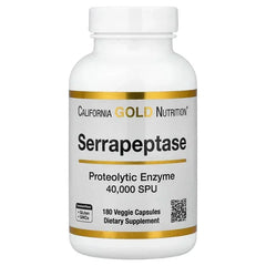 California Gold Nutrition, Serrapeptase, Proteolytic Enzyme, 40,000 SPUs, 180 Veggie Capsules - USA MEGA SHOP