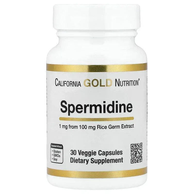 California Gold Nutrition, Spermidine, Rice Germ Extract, 1 mg