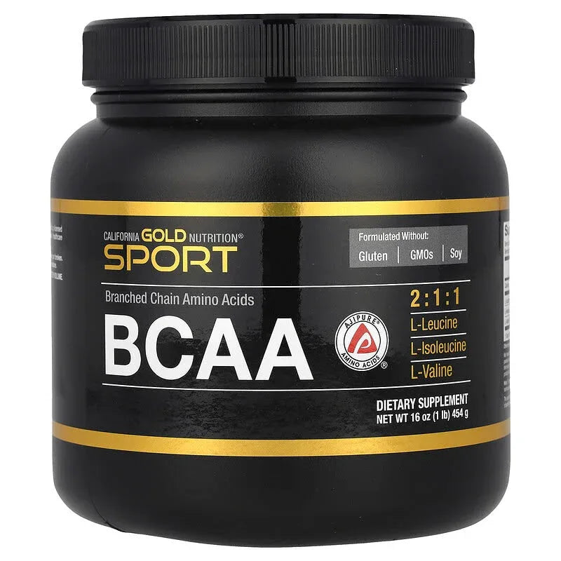 California Gold Nutrition, Sport, BCAA Powder, AjiPureÂ®, Branched Chain Amino Acids with L-Leucine, L-Isoleucine and L-Valine, 1 lb (454 g) - USA MEGA SHOP