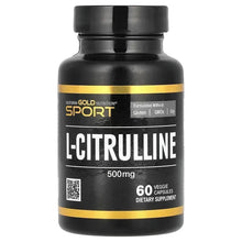 Sport L-Citrulline 500 mg bottle, 60 veggie capsules label