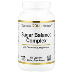 California Gold Nutrition, Sugar Balance Complex with Chromium, Gymnema Sylvestre, Gingko Biloba and Milk Thistle, 120 Capsules - USA MEGA SHOP