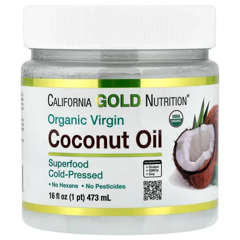 California Gold Nutrition, Superfoods, Cold Pressed Organic Virgin Coconut Oil