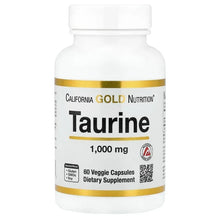 Taurine 1,000 mg veggie capsules bottle with 60 count label