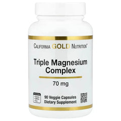 California Gold Nutrition, Triple Magnesium Complex, 70 mg , 90 Veggie Capsules