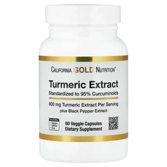California Gold Nutrition, Turmeric Extract with 95% Curcuminoids, and BioPerine® Black Pepper Extract, 60 Veggie Capsules