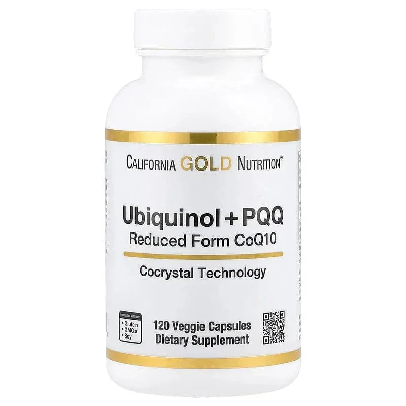 California Gold Nutrition, Ubiquinol Reduced Form CoQ10 + PQQ, 120 Veggie Capsules - USA MEGA SHOP
