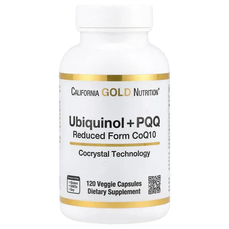 California Gold Nutrition, Ubiquinol Reduced Form CoQ10 + PQQ, 120 Veggie Capsules