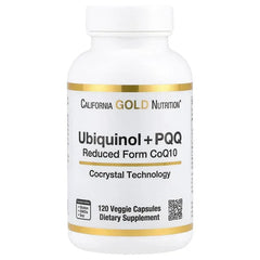 California Gold Nutrition, Ubiquinol Reduced Form CoQ10 + PQQ, 120 Veggie Capsules