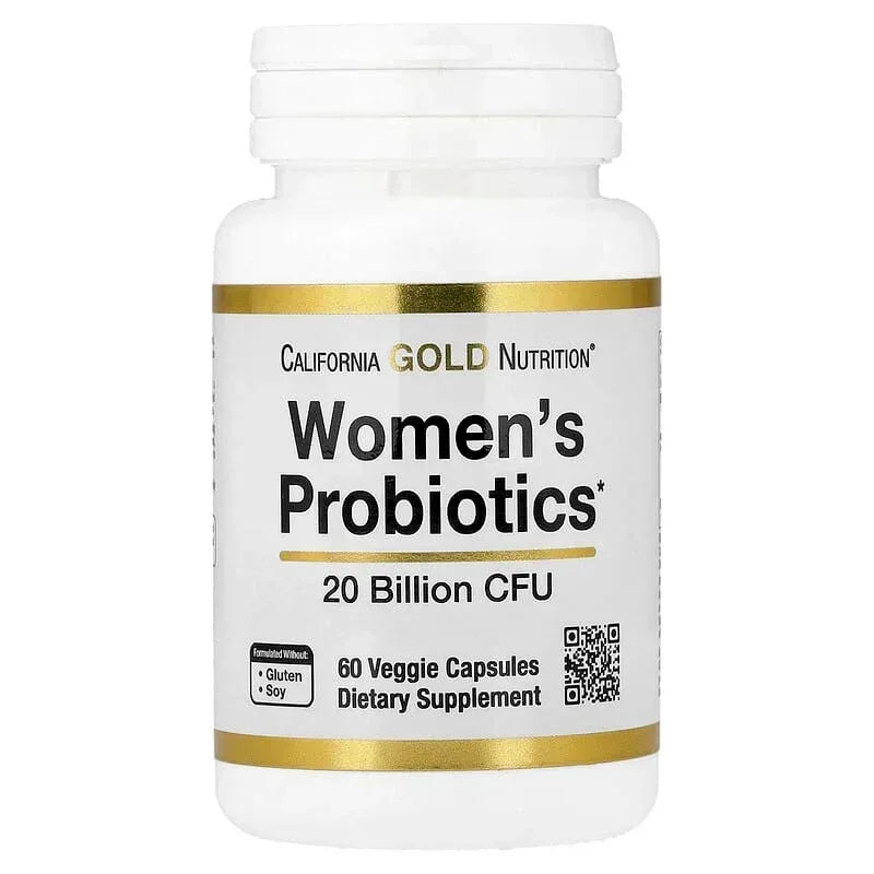 California Gold Nutrition, Women's Probiotics with Probiotic Bacteria Blend, Bifidobacterium lactis, Lactobacillus acidophilus, and Lactobacillus rhamnosus, 20 Billion CFU, 60 Veggie Capsules