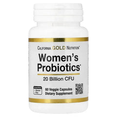 California Gold Nutrition, Women's Probiotics with Probiotic Bacteria Blend, Bifidobacterium lactis, Lactobacillus acidophilus, and Lactobacillus rhamnosus, 20 Billion CFU, 60 Veggie Capsules