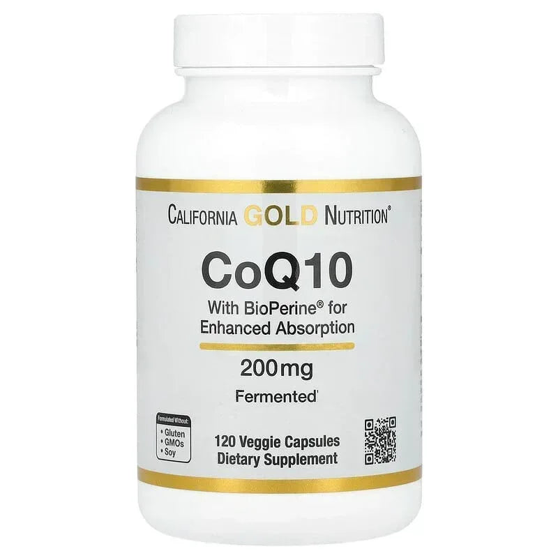 California Gold Nutrition, CoQ10, Ubiquinone USP with Bioperine® Black Pepper Extract, Enhanced Bioavailabilitys