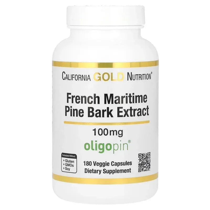 California Gold Nutrition, French Maritime Pine Bark Extract, Oligopin, 100 mg, 60 Veggie Capsules