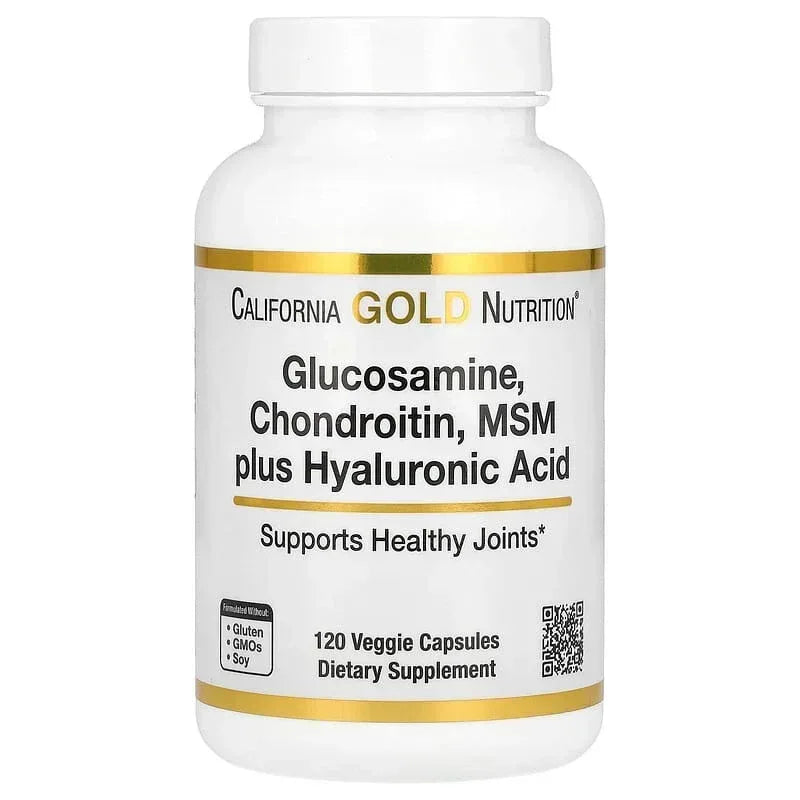 California Gold Nutrition, Glucosamine, Chondroitin, MSM plus Hyaluronic Acid, 60 Veggie Capsules
