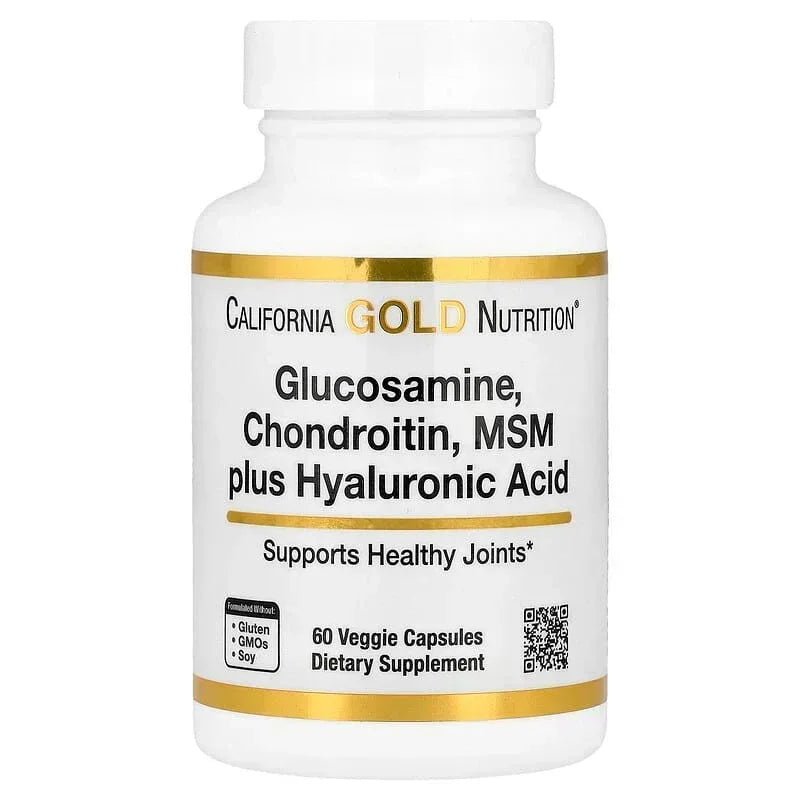 California Gold Nutrition, Glucosamine, Chondroitin, MSM plus Hyaluronic Acid, 60 Veggie Capsules